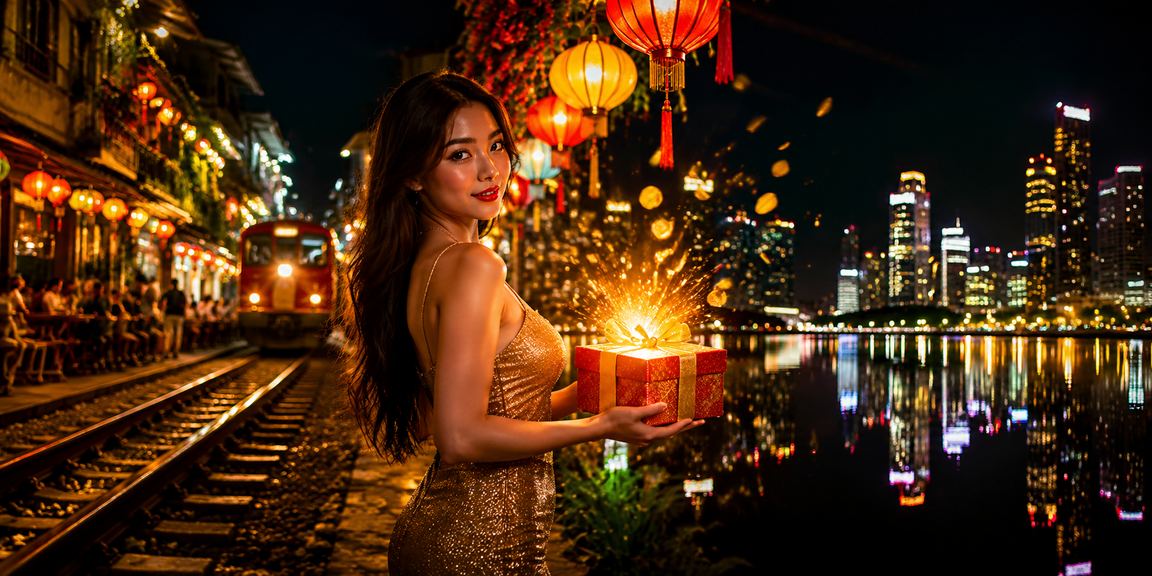 Người dùng Hà Nội chơi slot game tại chợ đêm với điện thoại thông minh